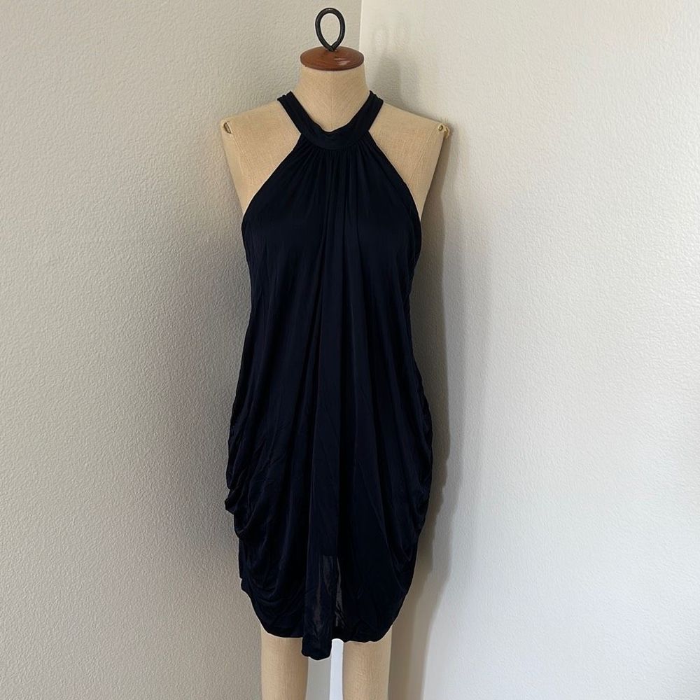 Susana Monaco Halter Neck Mini Dress in Midnight Size 6